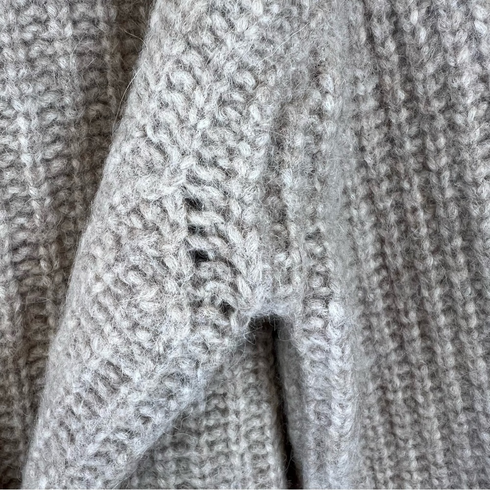 Jenni Kayne tan baby alpaca wool blend cardigan sweater - Picture 7 of 12